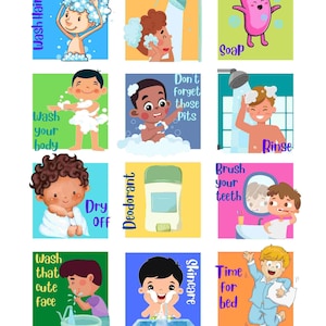 Child Hygiene Routine Chart (Male)