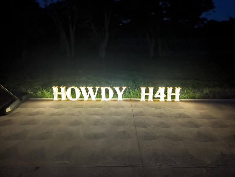 Standing Sign Letters Custom 3D Wall Sign | Free Standing Sign Letters With LED Light and ...