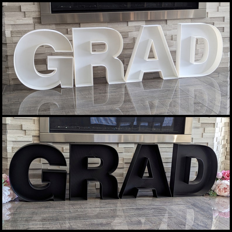 Custom Letter Stand, Graduation Photo Prop, Food Safe Plastic