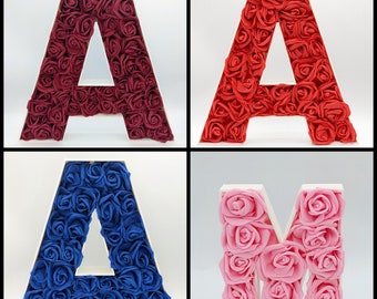 Initial Letters numbers or symbols filled with foam roses Stand up Trays