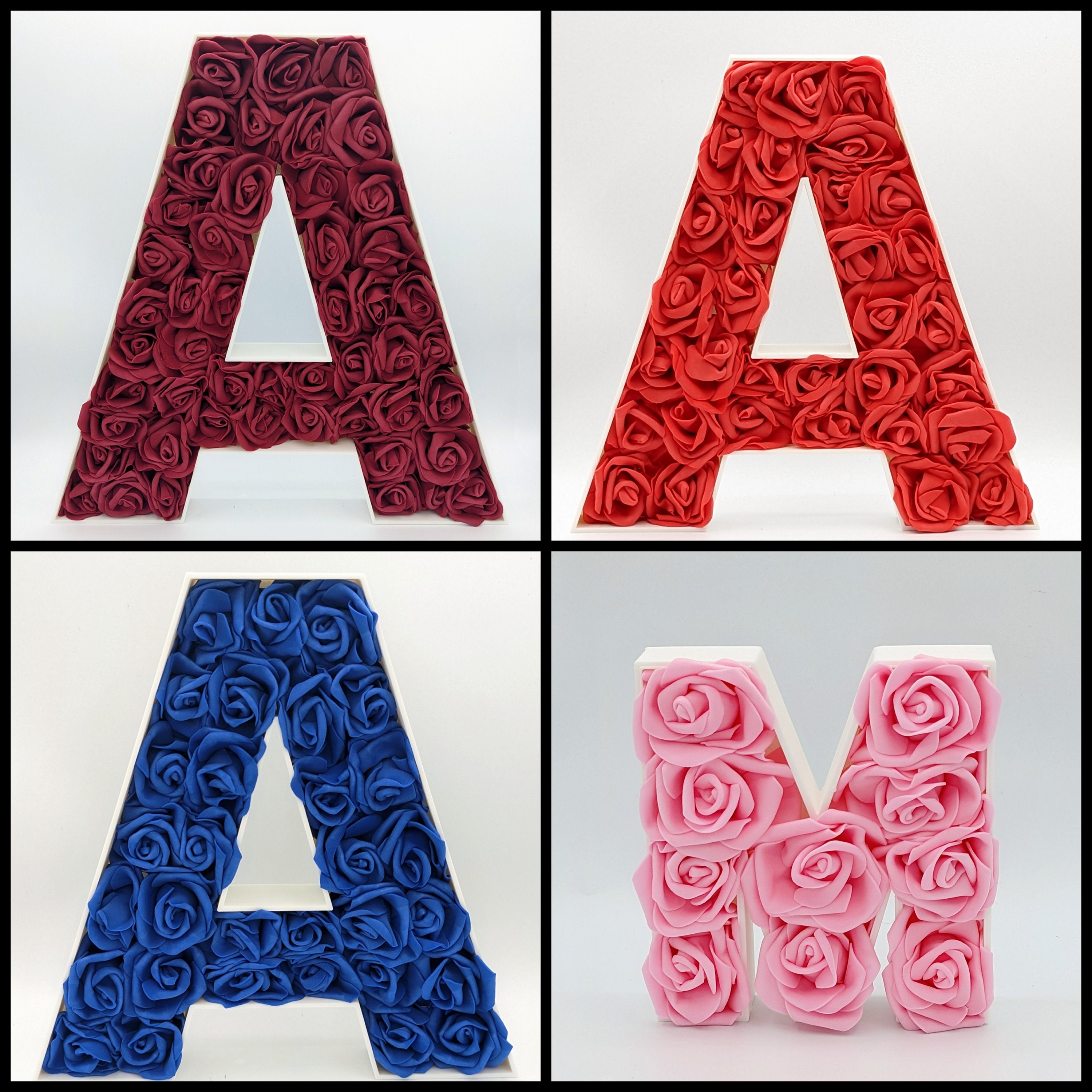 Personalised Floral Letter,free Standing Letter, Paper Mache