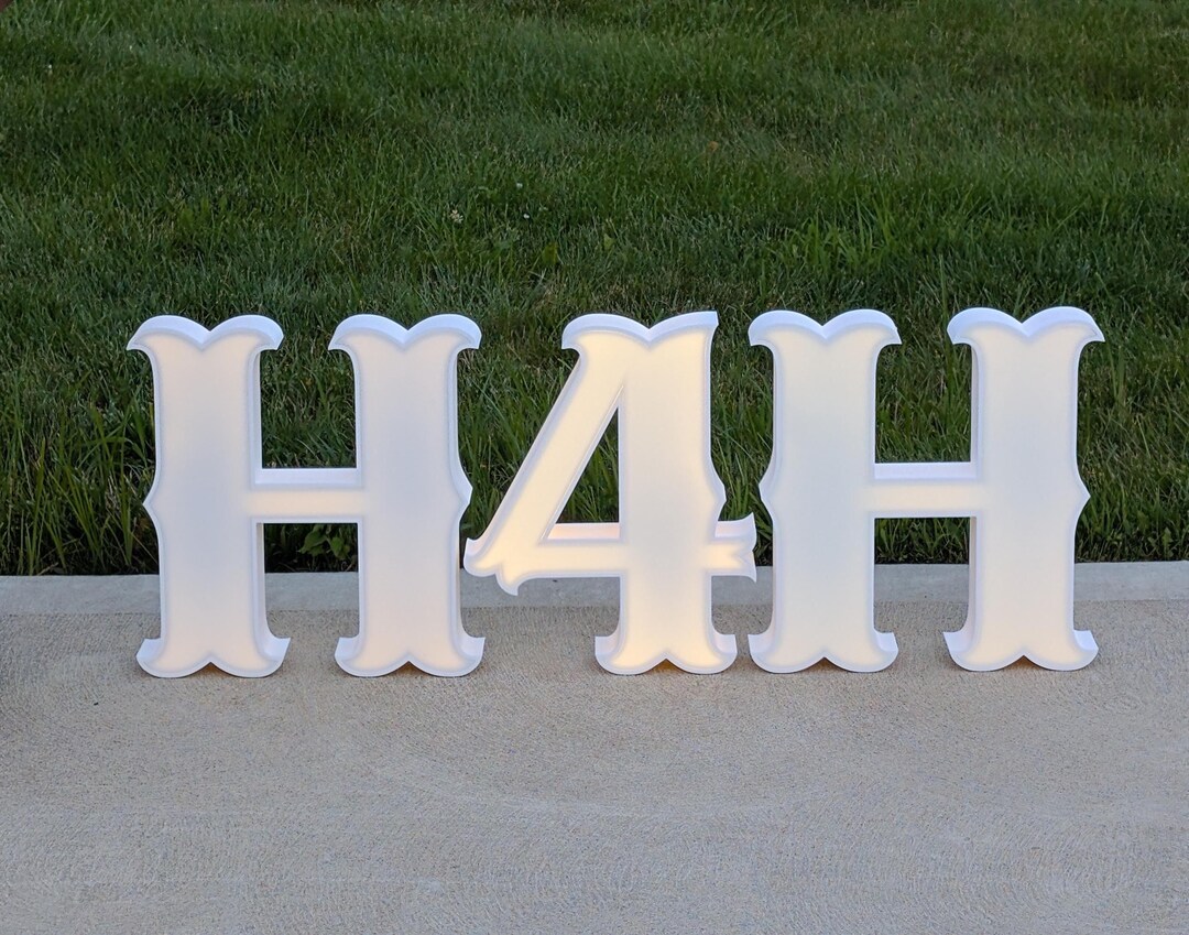 Standing Sign Letters Custom 3D Wall Sign | Free Standing Sign Letters With LED Light and ...