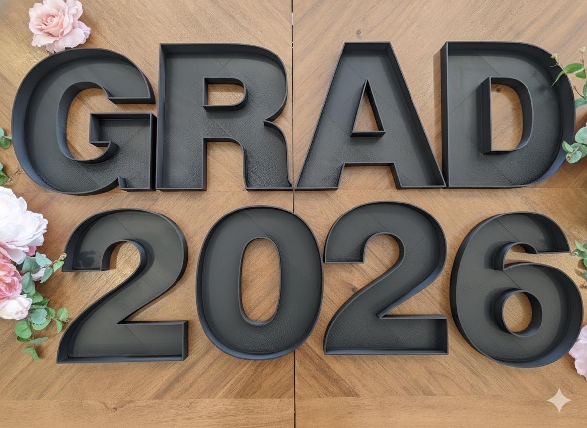 Graduation Letter Props Custom Letter Stand, Graduation Photo Prop, Food Safe Plastic - Etsy