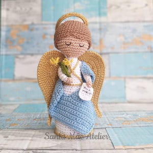 Archangel Gabriel Crochet Doll Amigurumi Angel Handmade Catholic Decor Gift