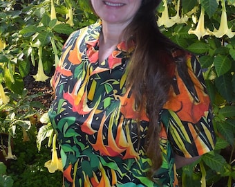 Camisa hawaiana Brugmansia
