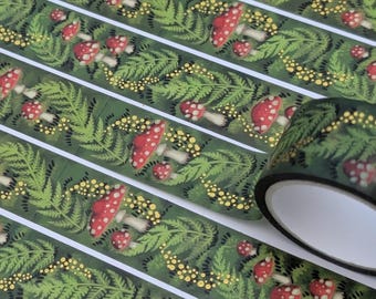 Summer Ferns Gold Foil Washi Tape