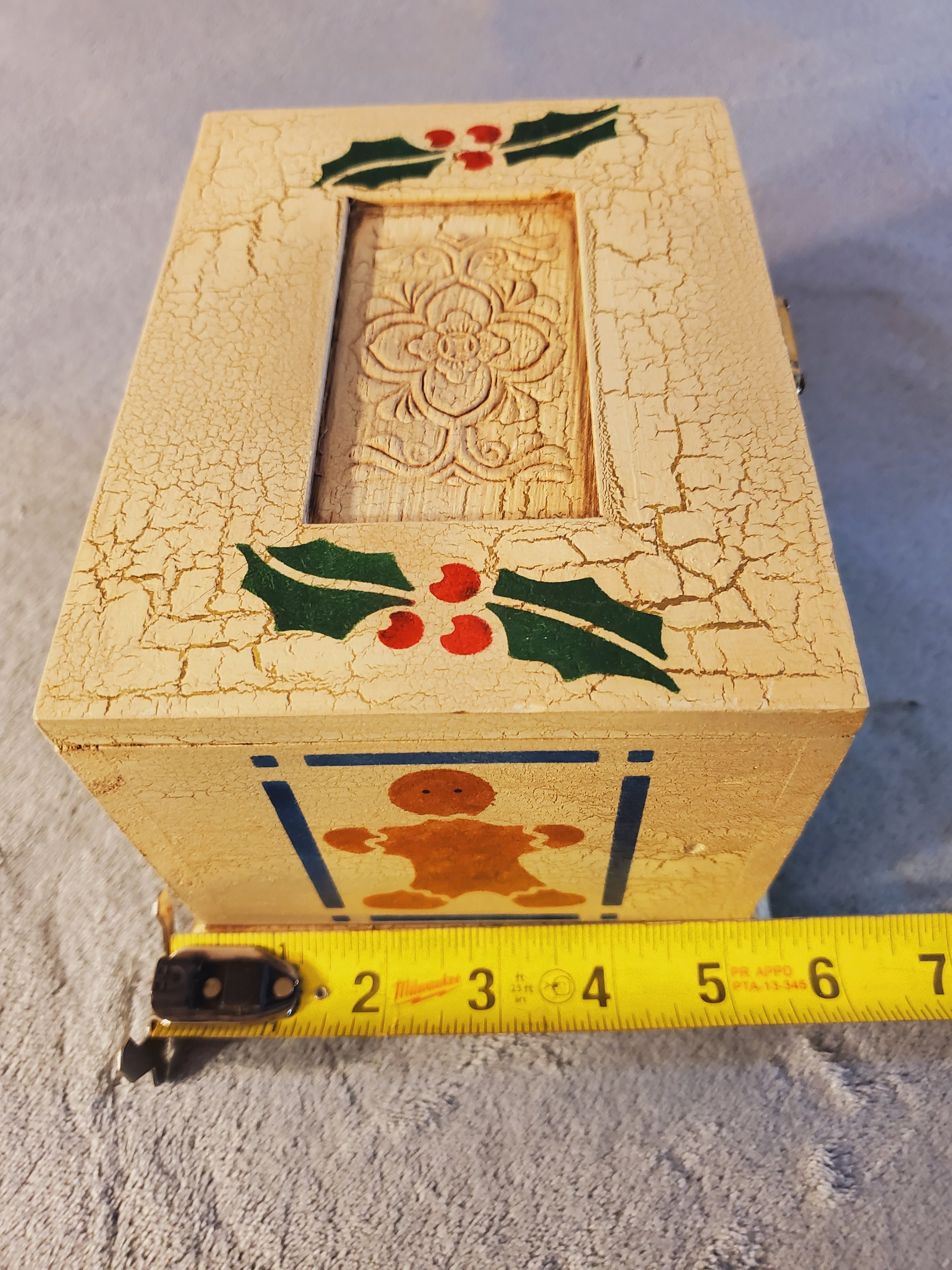 Decorative Wooden Christmas Themed Music Box Handmade and Etsy