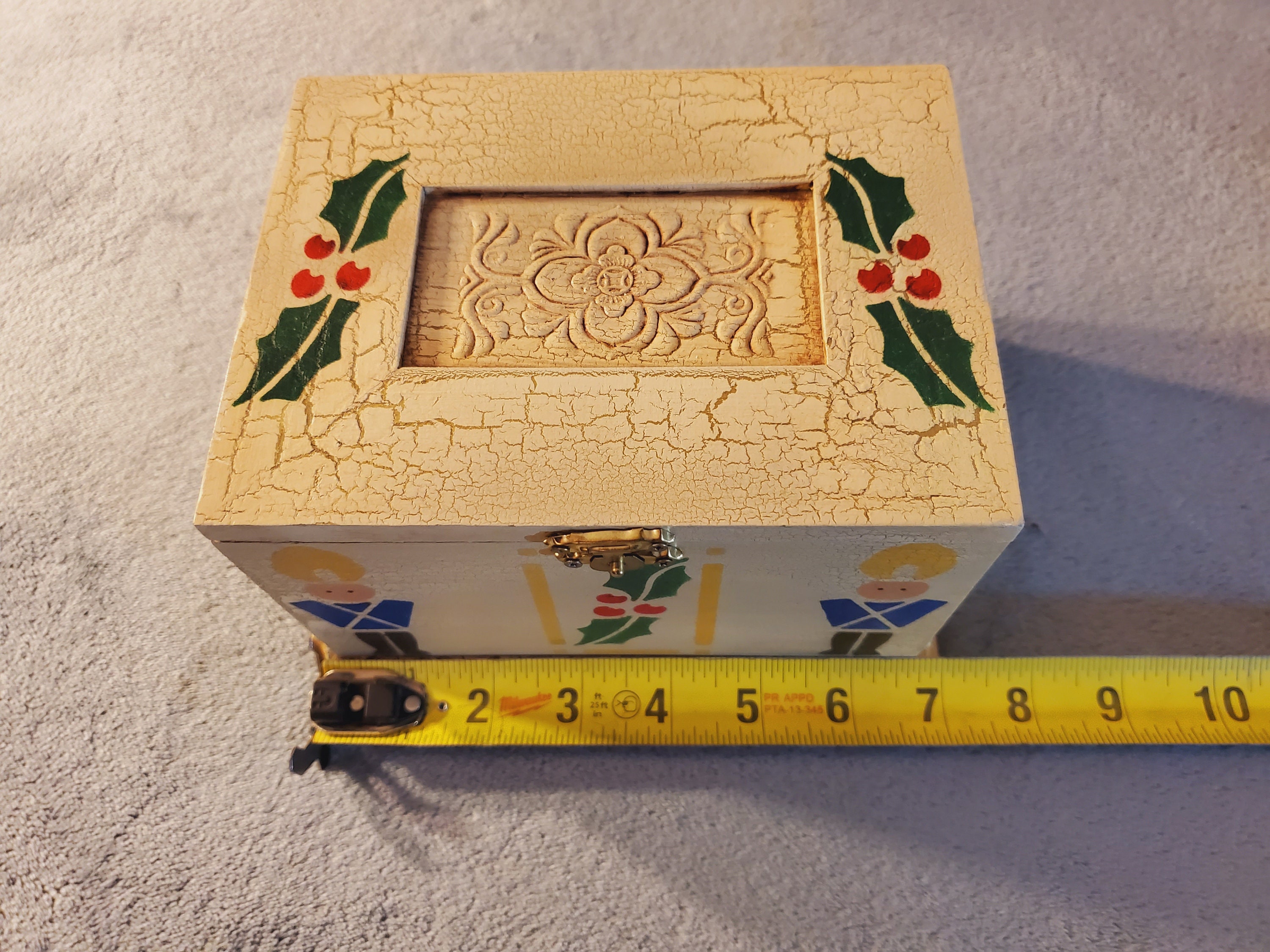 Decorative Wooden Christmas Themed Music Box Handmade and Etsy