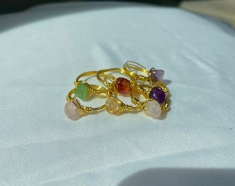 Wire Wrapped Gemstone Ring