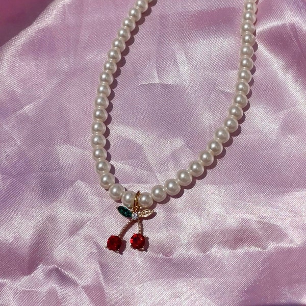 Cherry Pearl Choker