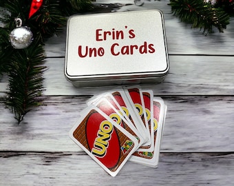 Personalised UNO tin - Card tin - UNO tin - Poker card tin - deck of cards tin