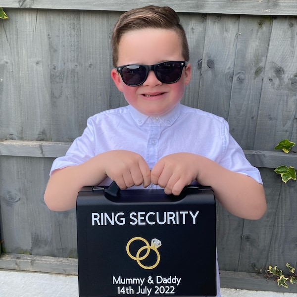 Ring security box - Sunglasses - Lamborghini - Page boy - Wedding - Personalised gift