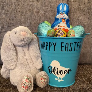 Personalised Easter bucket - kids Easter bucket - Easter basket - Easter egg hunt - Easter gift