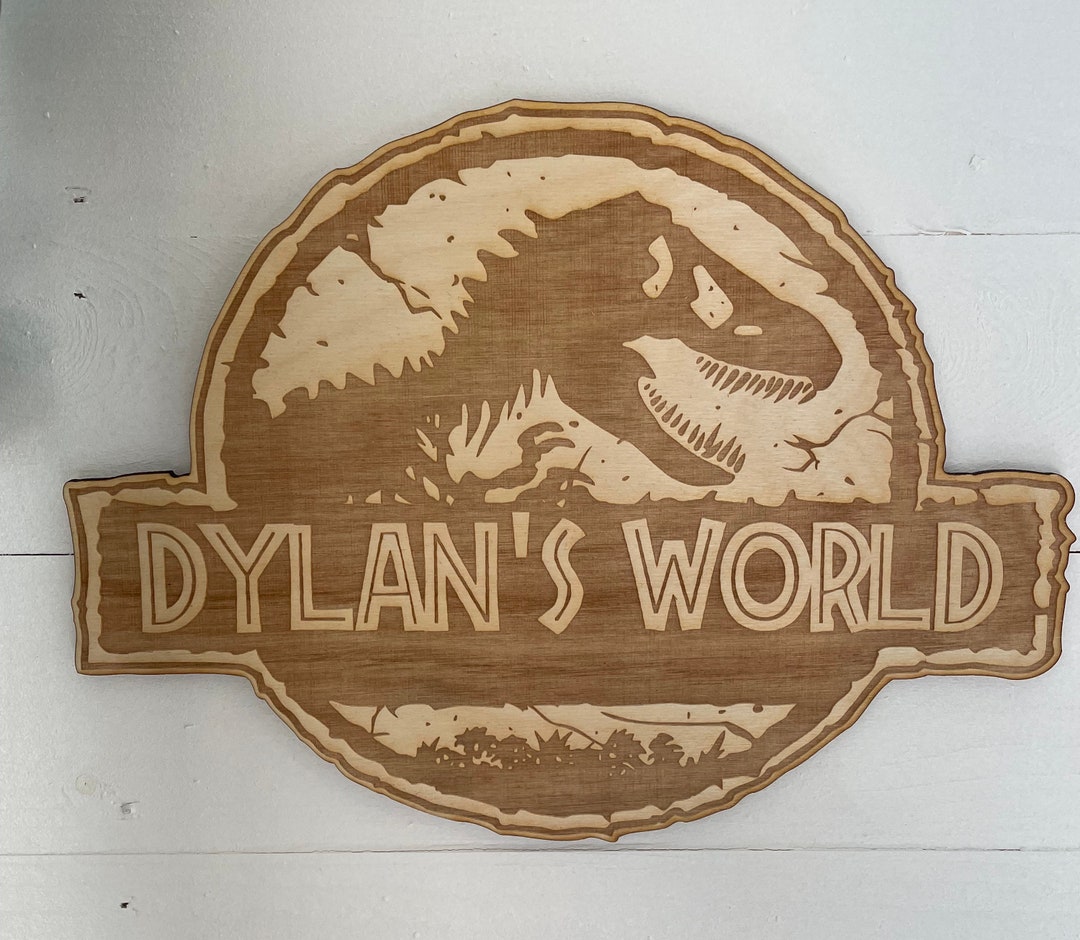 Jurassic Park L Jurassic World Themed Door Sign Personalised Childrens ...