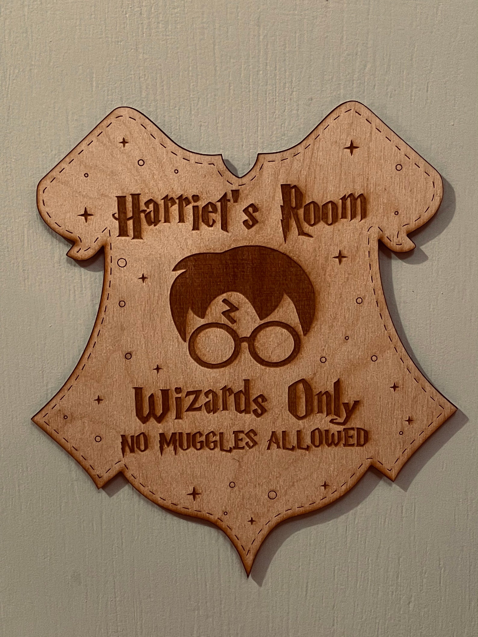 Harry Potter Door Sign Personalised childrens / Kids Room Etsy