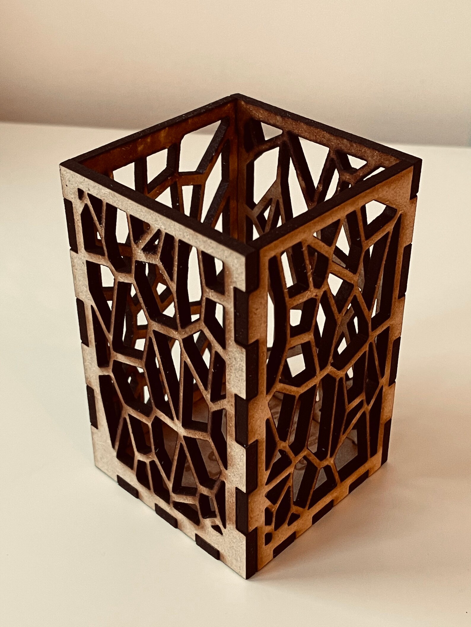 Personalised Geometric Tea Light Holder Etsy