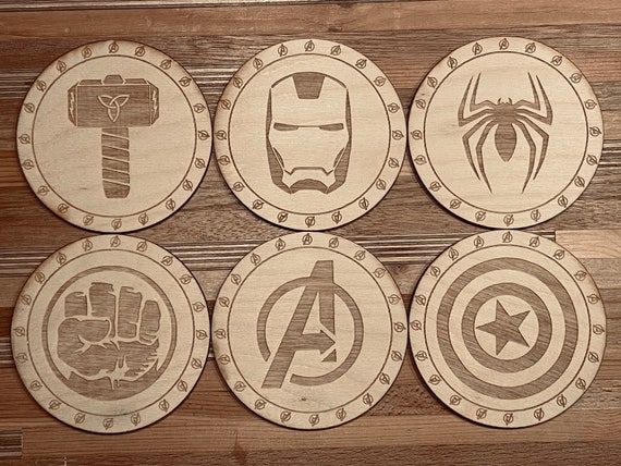 Sous-verres inspirés des Avengers Idées cadeaux pour la Saint-Valentin Fête  des pères Cadeau comique Marvel Cadeau de fan des Vengeurs Cadeau de  merveille -  France