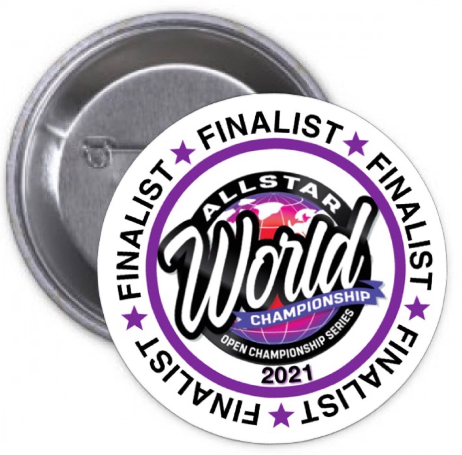 All Star World Championship Finalist Cheer Button Etsy