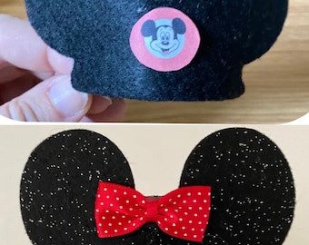 Mickey Minnie Mouse Ears for Holiday Elf
