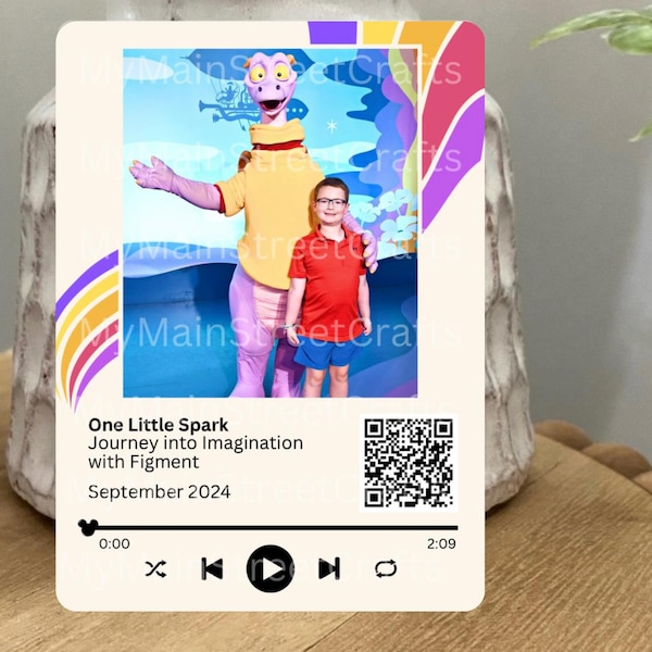 Personalized QR Code Song Magnet Disney Memories