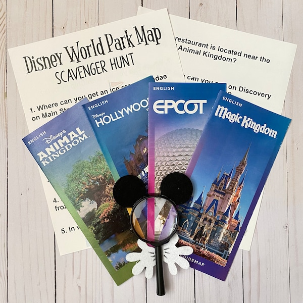 Disney World Map Scavenger Hunt