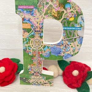 Custom Disney Park Map Wood Letter