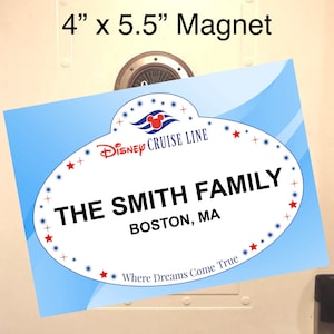 Disney Cruise Stateroom Türmagnet Personalisiert