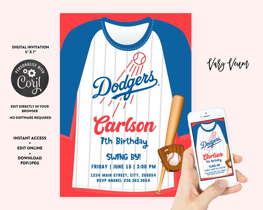 Dodgers Invitation Template