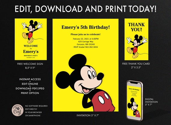 Fête D'anniversaire De Mickey - Livraison Gratuite Pour Les Nouveaux  Utilisateurs - Temu France