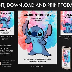 Invitation d'anniversaire de point, invitation de fête de point, invitation de koala bleu, thème de point d'enfants, carte de remerciement de point, signe de bienvenue de point