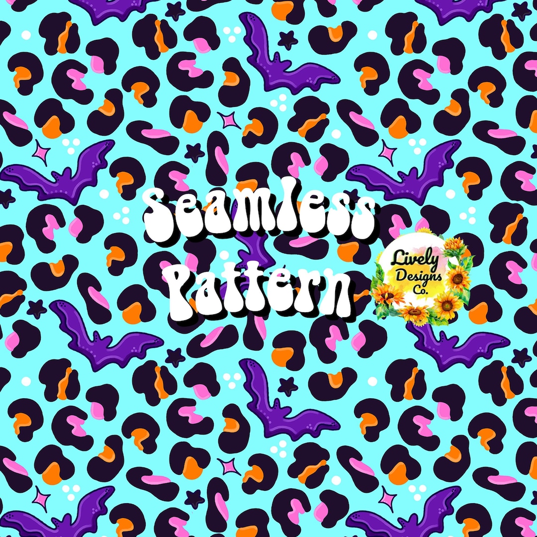 Seamless Pattern Leopard Bats - Etsy
