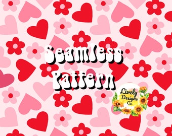 Motif sans couture Valentines Retro Hearts
