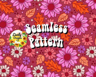 Seamless Pattern Floral Fall