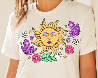 Sonnenkristall PNG, Sublimationsdesign, Siebdruckdesign