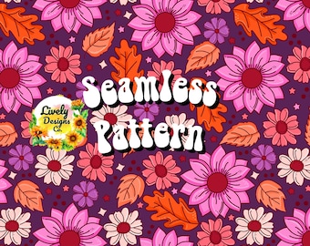 Seamless Pattern Floral Fall
