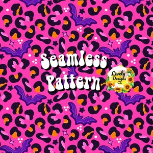 Seamless Pattern Leopard Bats
