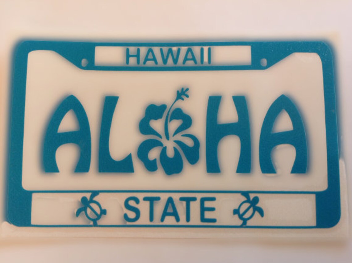 Aloha State Plate Digital Sticker Instant Download Svg Jpg Png - Etsy