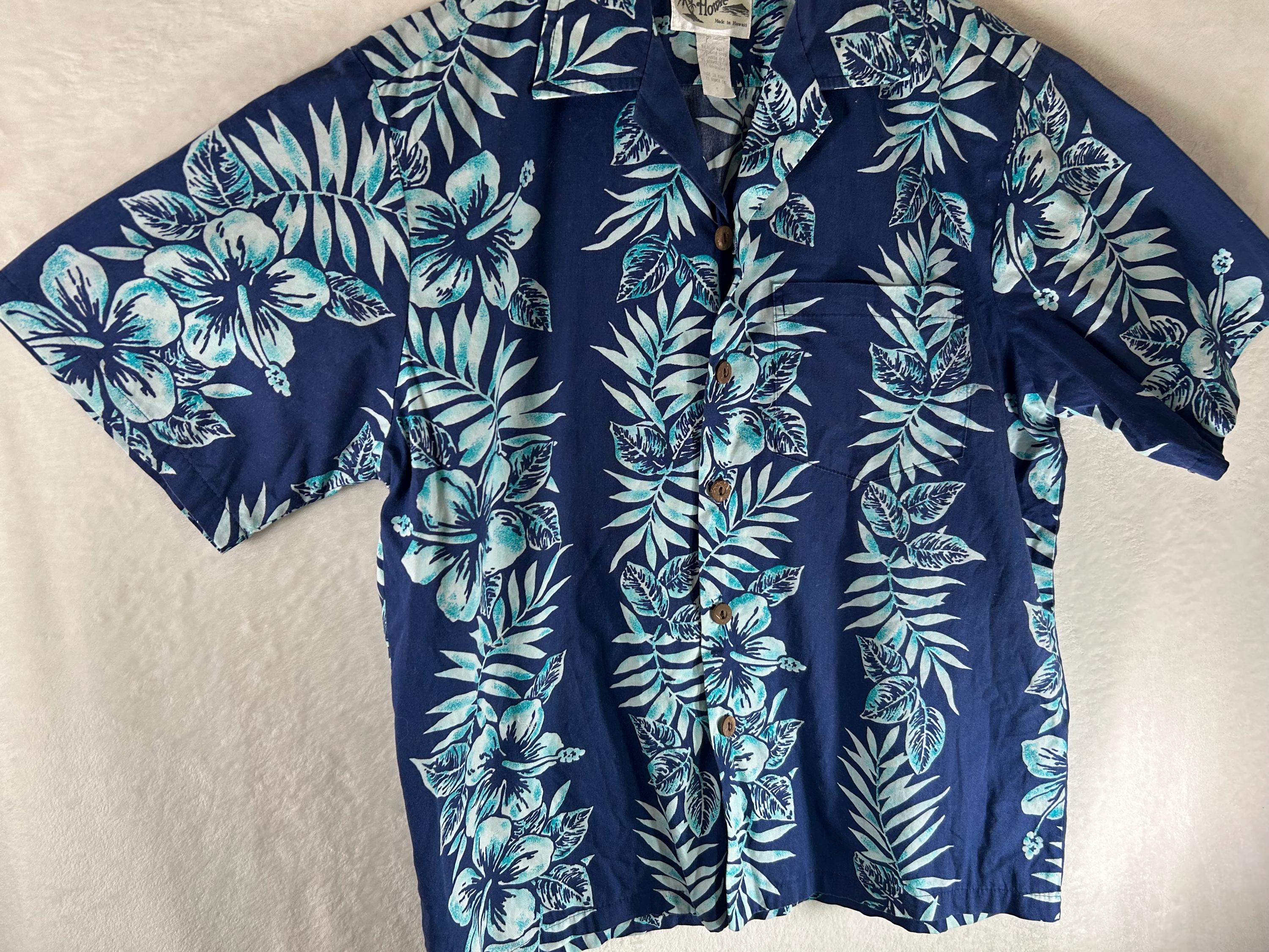 Vintage Howie Hawaiian Aloha Shirt: Cotton Blend, Floral Print