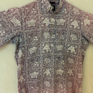 Vintage reyn spooner 80s faded style Hawaiian Aloha shirt large  Hawaiian flag cotton mix made in hawaii with great value! AlohafromHawaiiUS