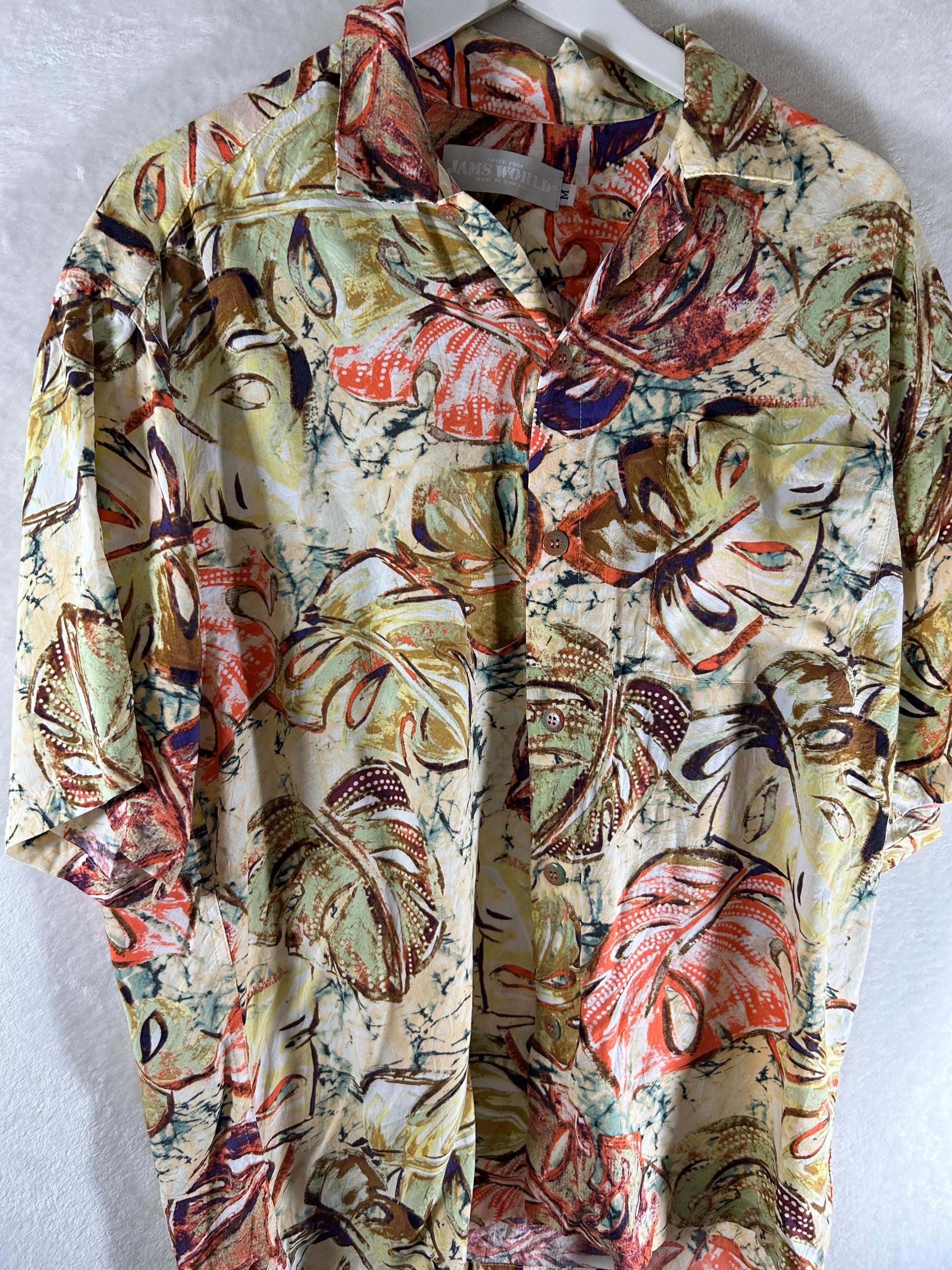 トップス 80s Jams World Rayon Aloha Shirt Vintage Vintage Jams World Hawaiian Aloha Shirt - 100 Rayon - Etsy
