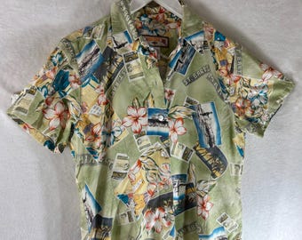 Chemise hawaïenne vintage 100% coton (M/L) - Turtle Frip
