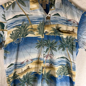 Hawaiian Aloha shirt Kona Kai  large  cotton mix Thank you for shopping! AlohafromHawaiiUS