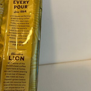 Caffè Lion 100% Kona in grani interi - Tostatura fresca hawaiana, scadenza 12/26 immagine 3