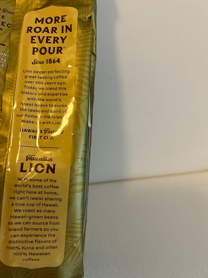 Caffè Lion 100% Kona in grani interi - Tostatura fresca hawaiana, scadenza 12/26 immagine 3
