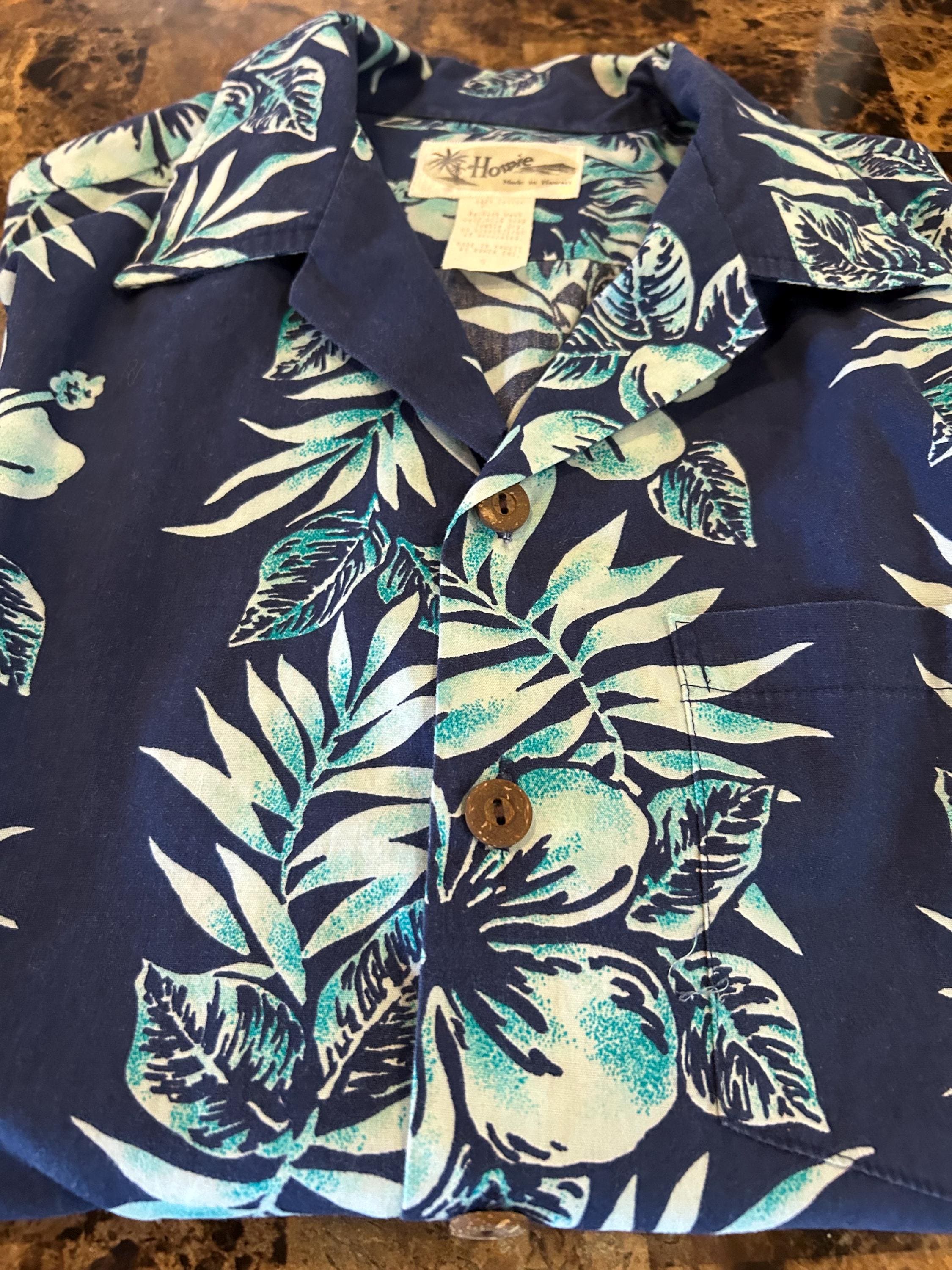 Howie アロハシャツ Lサイズ Vintage Howie Hawaiian Aloha Shirt: Cotton Blend, Floral Print