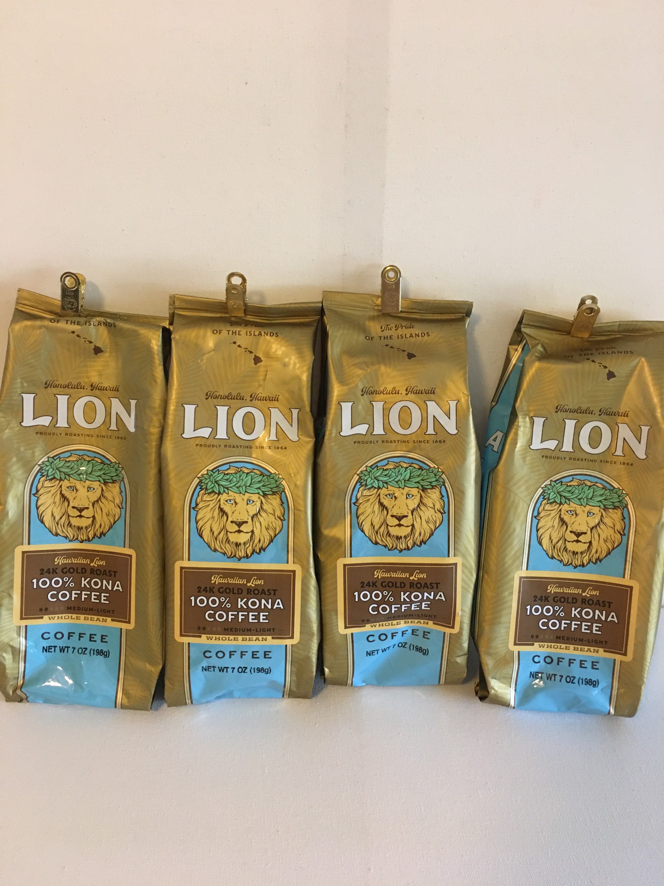 新品　LION Coffee Kona 100% 粉　2袋 Lion 24k Gold Medium Roast 100% Kona Coffee