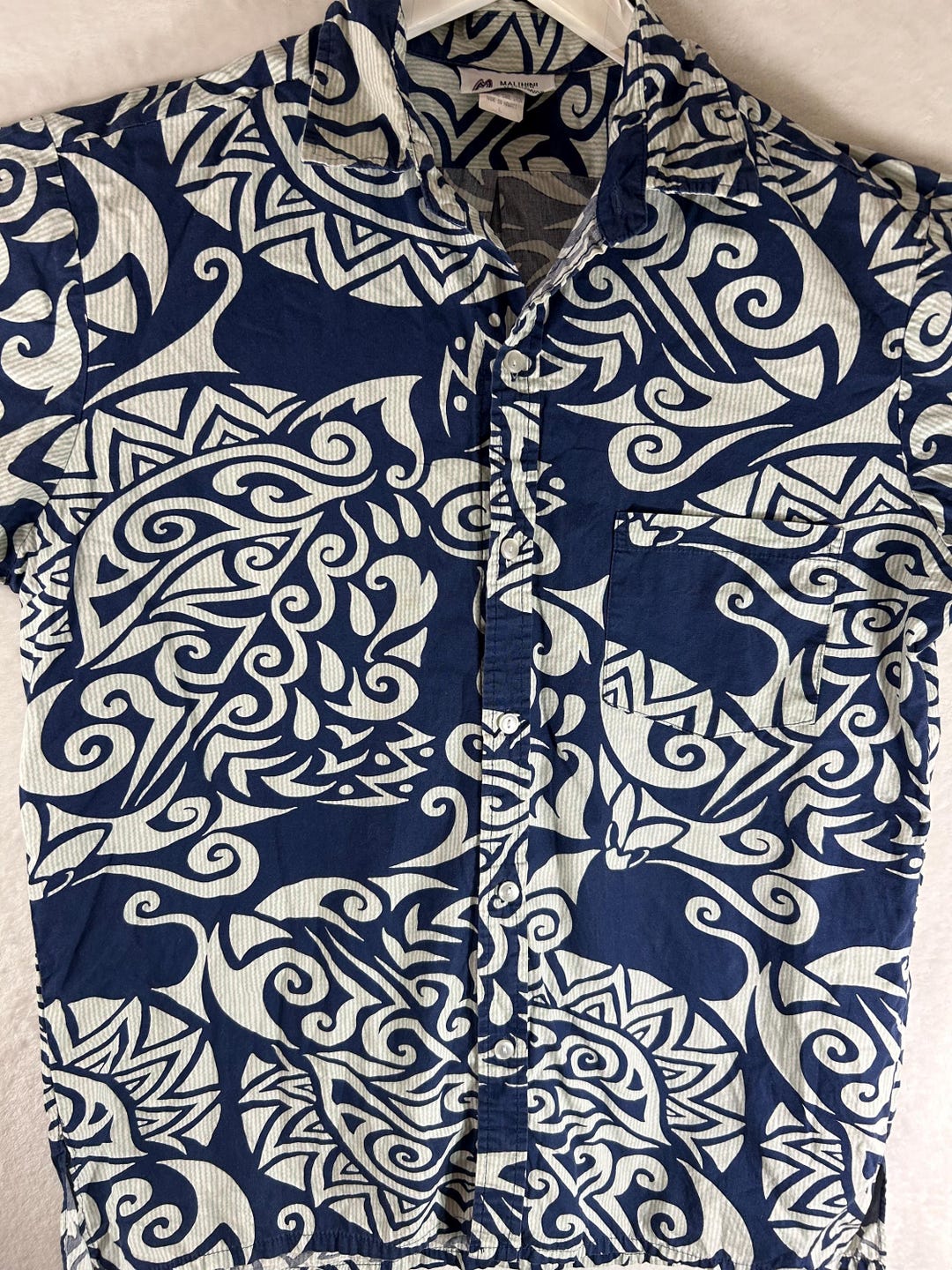 Classic Aloha Military Hawaiian Cotton Rayon Shirt