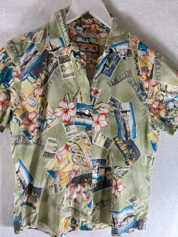 Chemise Hawaïenne Homme Caribbean Joe – Taille M – Jaune, Polyester Et Rayonne