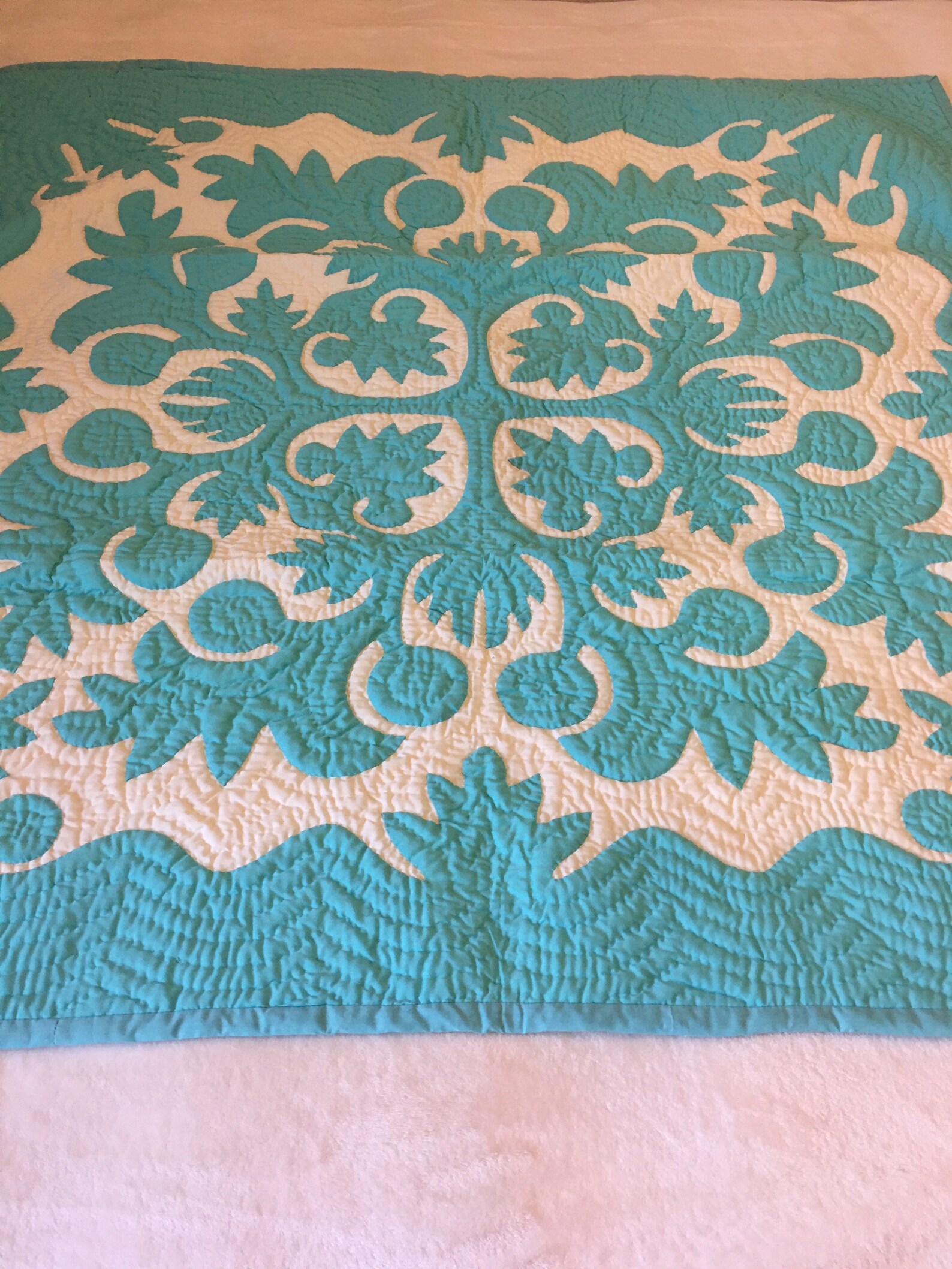 Hawaiian Handmade Quilts Baby Blanket/wall Hanging in Light Etsy