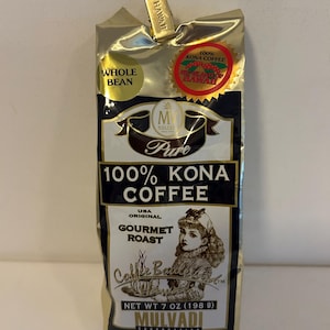 Mulvadi 100% Kona coffee whole bean bb 1/2026  great value! AlohafromHawaiiUS